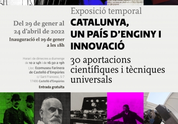 Cartel Exposición: Cataluña, un pais de ingenio e innovación
