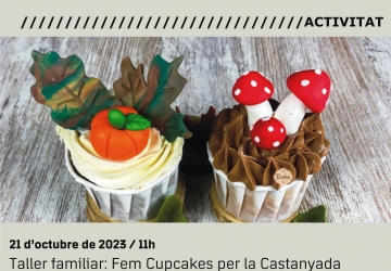 Cartel Taller familiar: Hacemos cupcakes por la Castañada